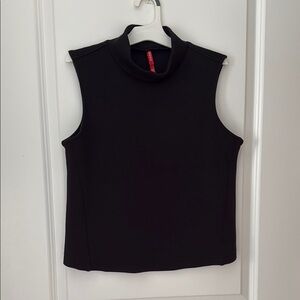 Spanx Black Sleeveless Turtleneck Top